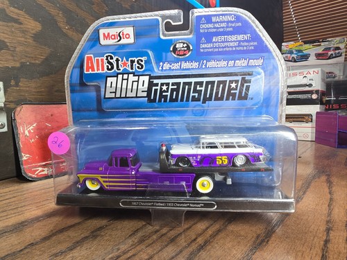 MAISTO All Stars Elite Transport 1957 Chevrolet Flatbed/1955 Chevrolet Nomad