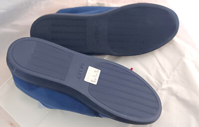 Bally Blue Suede Fur Lined Shoes Men display picture 1