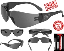 OSHA Constructio Safety Glasses ANSI Z87+ Dark Lightweight, Impact Resistant Blk