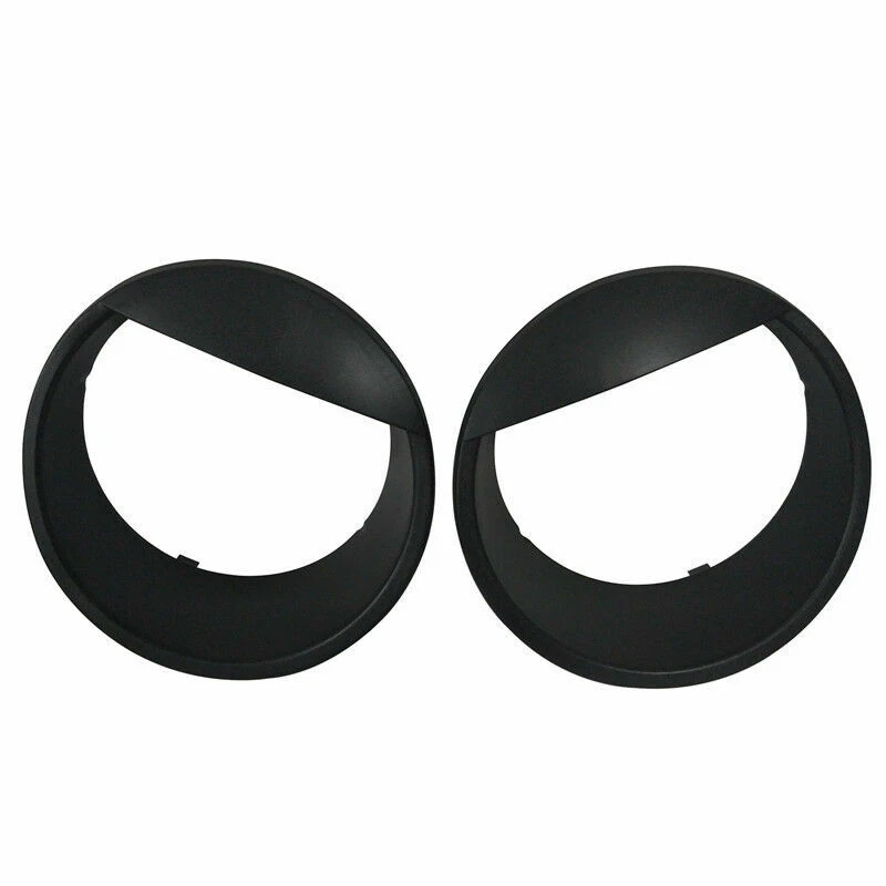 Cubierta de faro biseles ABS negros ojos enojados 2 piezas para Jeep Wrangler JK 2007-2015 Foto 4 de 4