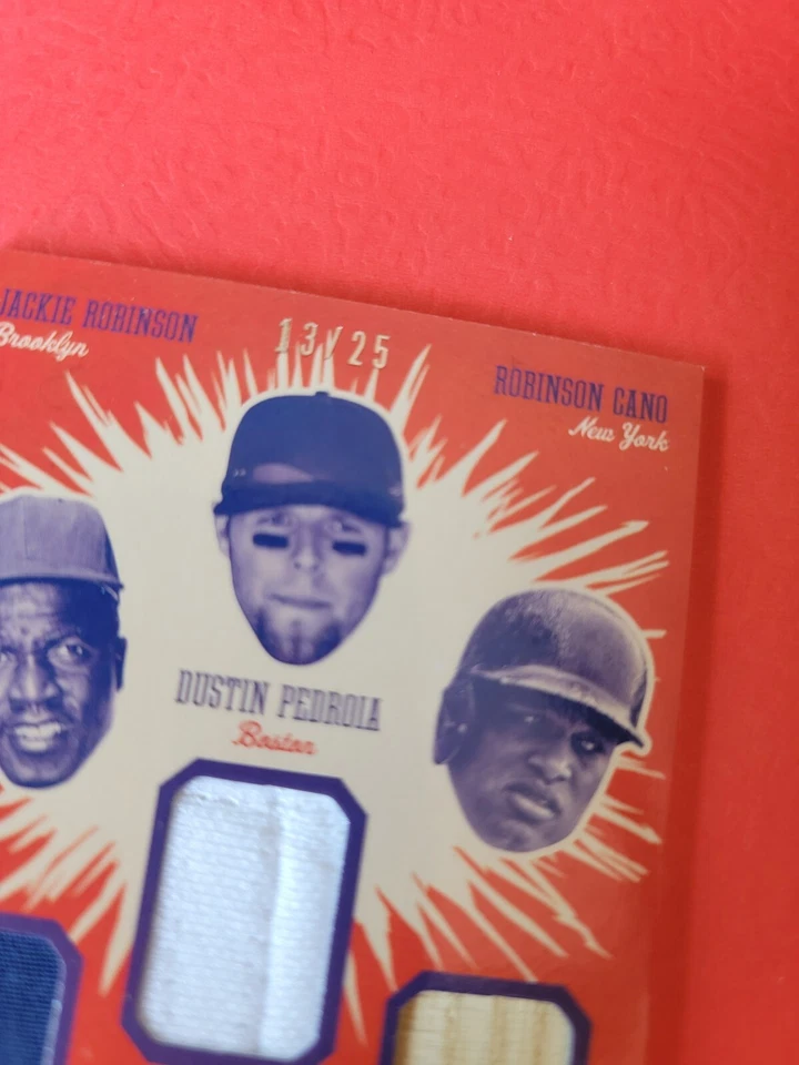 ДЖЕКИ РОБИНСОН ДУСТИН ПЕДРОЙЯ РОБИНСОН КАНО ИГРА Б/У ЛЕТУЧАЯ МЫШЬ ДЖЕРСИ КАРТА #d13/25 - Изображение 3 из 3