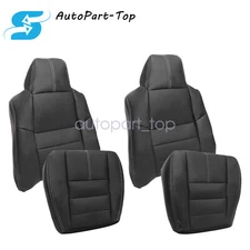 For 2008 2009 2010 Ford F350 Lariat XLT Both Side Top & Bottom Seat Cover Black