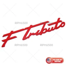 For Maserati Ghibli Levante Grecale Side Fender Logo F Tributo Emblem Badge Red