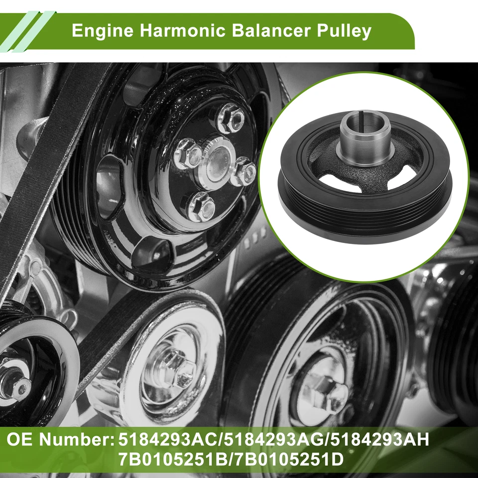 Engine Harmonic Balancer Crankshaft Pulley for Dodge Durango No.5184293AC Foto 2 de 4
