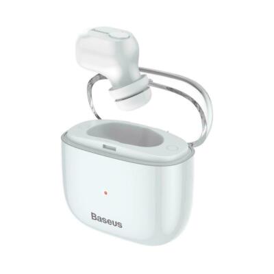Baseus White Wireless Bluetooth Single Earphone W/Charging Case Encok A03 V5.0