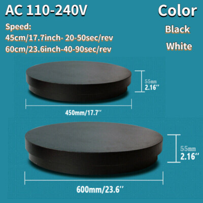 Max 80KG 45/60CM Rechargeable Show Holder Electric Turntable 360° Display Stand