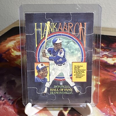 1986 Donruss Hall Of Fame Diamond Kings Puzzle HANK AARON BRAVES