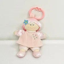 Kids Preferred Pink Baby Plush 8” Hanging Clip Satin Feet Arms Hat Butterfly