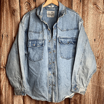 Vintage VTG Levi's Silver Tab Men's L Blue Denim Jacket Snap