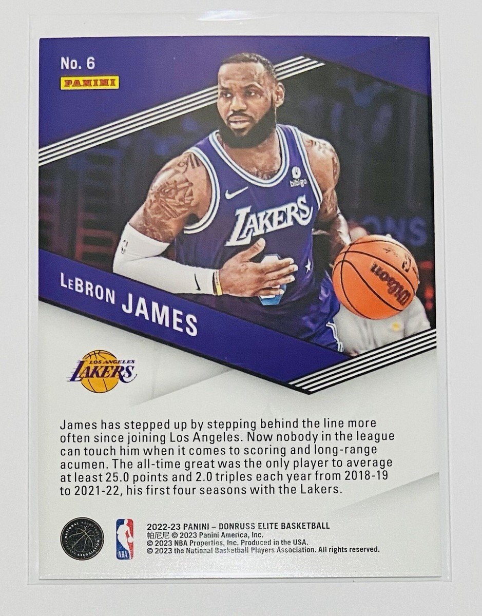 2022-23 Panini Donruss Elite Spellbound 'N' Lebron James #6 NBA Lakers | eBay
