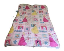 Disney Princess Comforter Blanket Pink Multicolor Twin 60x86" Cinderella Snow Wh