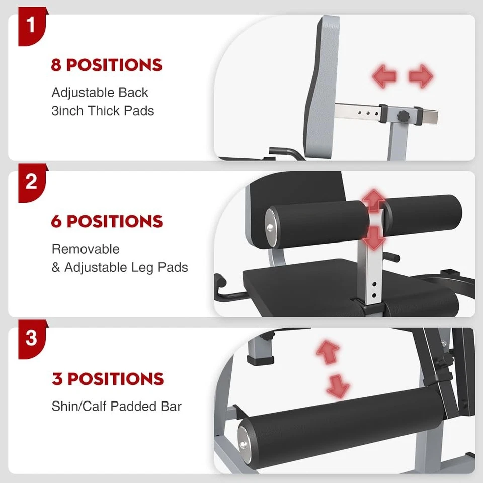 SPART Weight Plate Loaded Leg Extension Curl Machine for Home Gym Thigh Workout - Image 4 of 4