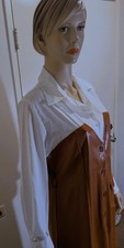 Women's Shirt collared Dress Brown Dress without Belt