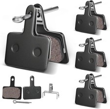 4 Pairs MTB Disc Brake Pads Resin Semi-Metallic Quiet W/ Install Kit E-Bike