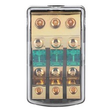 Distribution Block 3 Way Mini ANL Holder 60A 0/2/4 GA In 4/8/10 GA Out Car