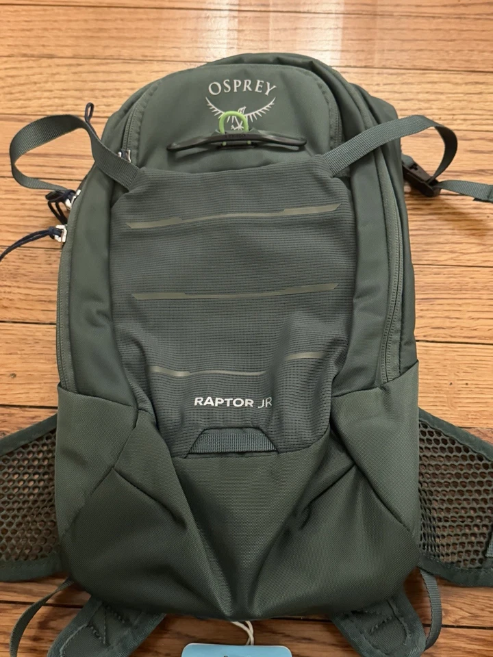 Mochila de hidratación Osprey Raptor Jr verde nueva sin vejiga de agua ni pajita Foto 2 de 4