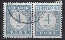 Port 49 pair paar used NVPH Nederland Netherlands Pays Bas due portzegel 1912