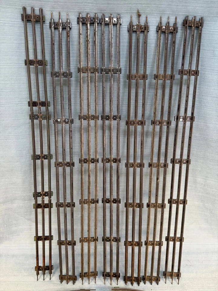 Model Railroad Metal 3 Rail O Gauge Train Track - Lot of 24 Sections - Image 2 of 4