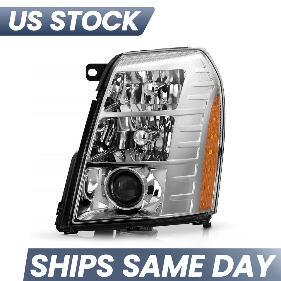 HID Headlight Assembly w/HID Bulb Ballast For 2007-2014 Cadillac Escalade Driver - Image 2 of 4