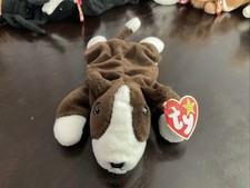 Ty Beanie Baby - BRUNO the Terrier Dog (8.5 Inch) NEW MWMTs Stuffed Animal Toy