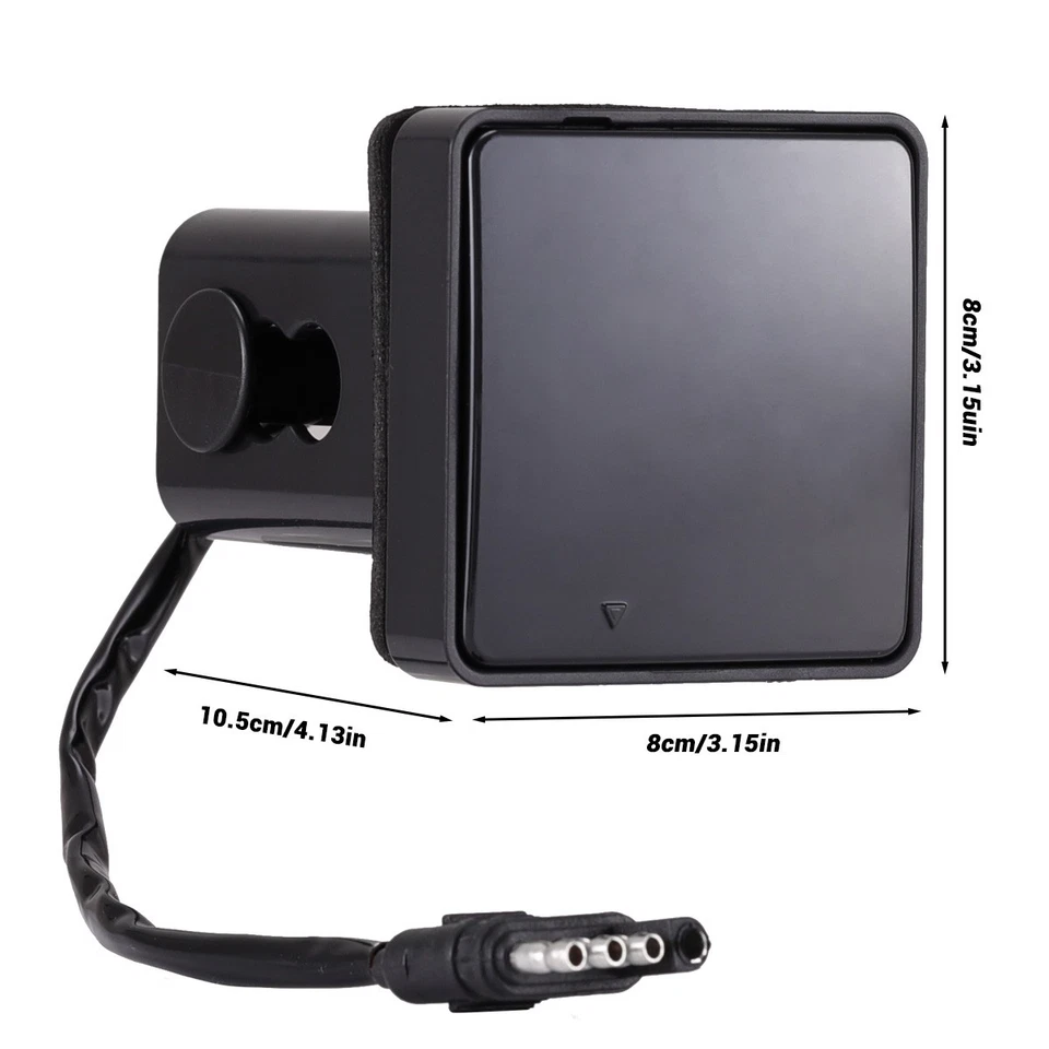 Luz de freno ahumada 15-LED cubierta de enganche de remolque DRL apta para remolque y transporte de 2" nueva Foto 2 de 4