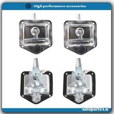 4* Trailer Door Latch T-Handle Lock Stainless Steel Keys Camper RV Truck Toolbox