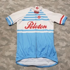 Castelli Cycling Jersey Shirt Womens XL Blue Full Zip Peloton Short Sleeve NWT