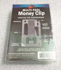 Flipo Stainless Steel Money Clip & 9-in-1 Multi Tool
