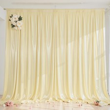 Champagne Glitter Satin Backdrop Curtain for 5ftx10ft 2 panels ,