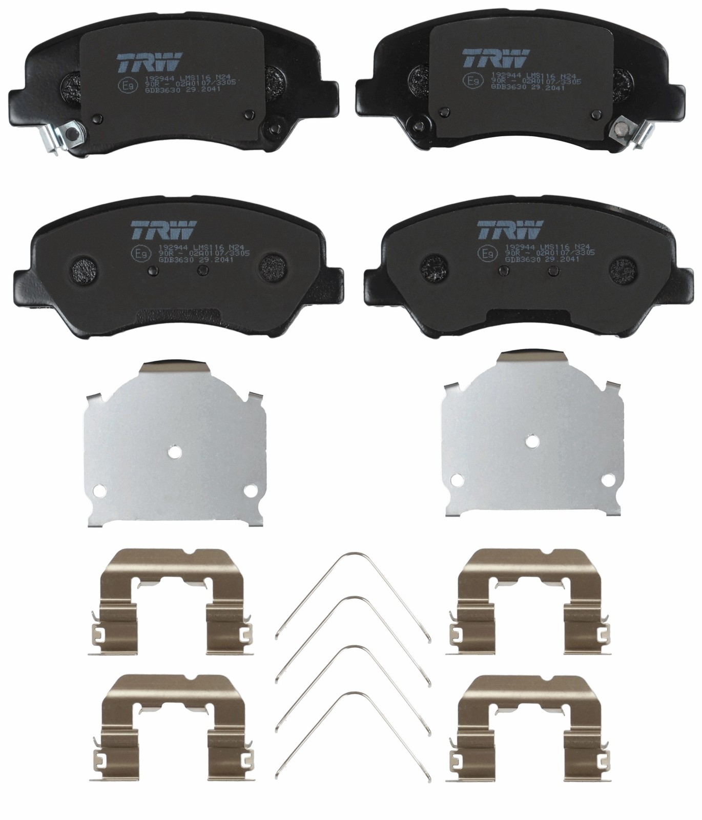 Plaquettes de frein TRW GDB3630 pour frein à disque d'essieu avant