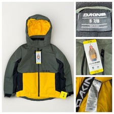 New Dakine Youth Snow Jacket Green / Yellow Wind  Water Resistant Small 7/8