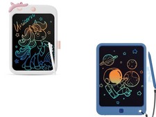 10 Inch LCD Writing Board for Kids,Drawing Pads with Lanyard White Navy 
