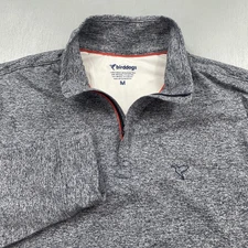 Birddogs Shirt Men Medium 1/4 Quarter Zip Performance Pullover Golf Navy Heather