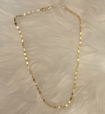 21 inch  14k  Stamped Yellow Gold Plated Mariner Link Chain Necklace