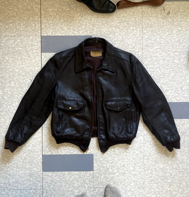 40s 50s VINTAGE sports jacket ヴィンテージ Vtg 40s 50s California Sportwear Horsehide A-2 Jacket Talon Zip LA