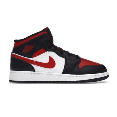 Jordan 1 Mid Black Fire Red