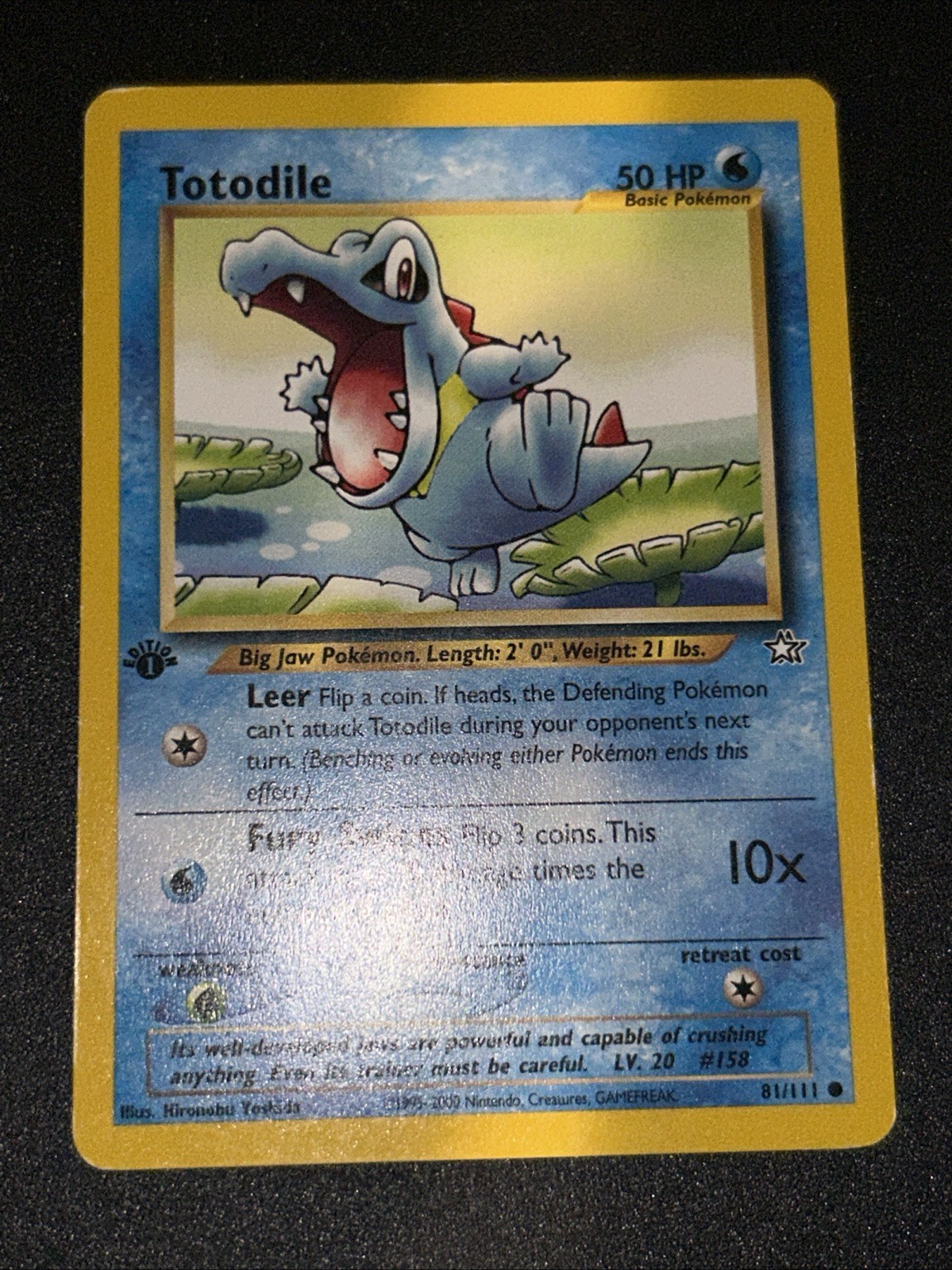 Totodile 81/111 1st Edition Neo Genesis Pokemon Card Near Mint !