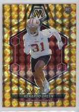 2024 Panini Mosaic Rookies Reactive Yellow Mosaic Prizm Renardo Green #358 1n2d