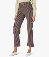 Love Whit Retro Geometric Print Pants Women's Size 8 Purple Belted