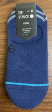 3 Pair Of New Stance No Show Gamut 2 Cotton Socks X-large Size 13-16 Navy