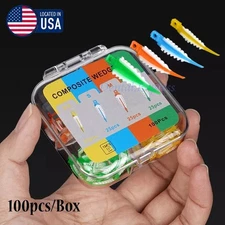 100Pc/Box Dental Soft Strata G Wedges Diastema Composite Matrix Fit Garrison USA