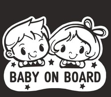 Free Shipping BABY ON BOARD Baby is on board Sticker White