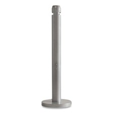 Smoker's Pole Round Steel 0.9 gal 4 dia x 41h Silver FGR1SM