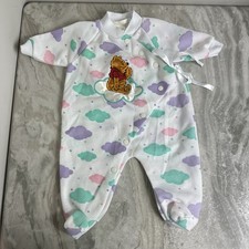 Vintage Classic Winnie The Pooh Disney One Piece Footed Pajamas 3 Months