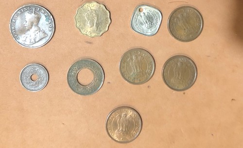 1927-1955 LOTTO DI 9 MONETE INDIA 1/4,1/2,1 ANNA PICE - Giorgio V, Giorgio VI - Foto 2 di 2