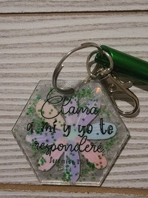 Clama A Mí  Y Yo Te Responderé. Llavero Inspiracional De La Biblia 