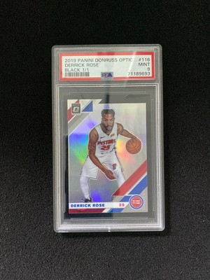 2019-20 Panini Donruss Optic Black #116 Derrick Rose 1/1 Pistons PSA 9 JC22