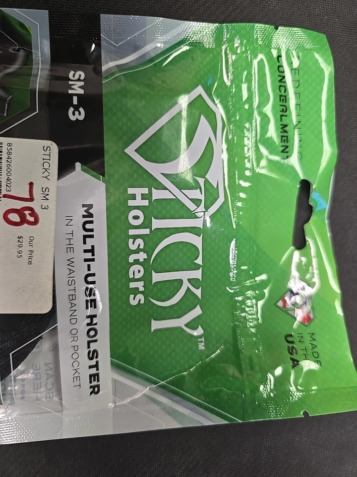 粘性枪套适用于口袋 0.380 年代带激光最大 2.75 英寸枪管-SM-3 — 第 3/4 张图片