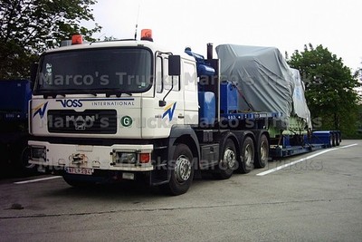 LKW Foto MAN F2000 Schwerlasttransporter Belgien weiß VOSS INTERNATIONAL #n3cc