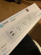 TP-LINK KP303 Kasa Smart WiFi Power Strip 3 AC Outlet 2 USB Port Surge Protector